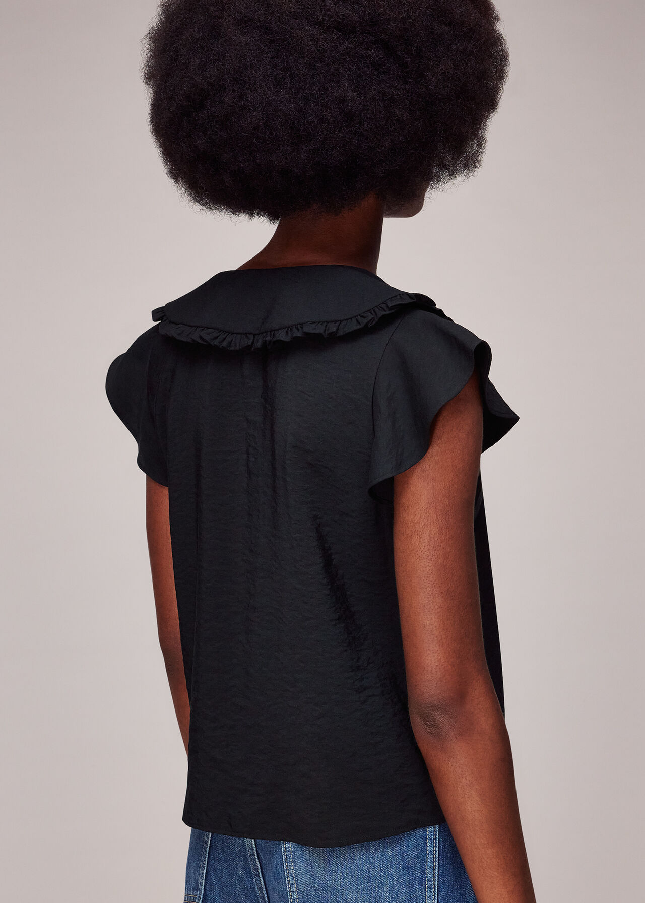 Short Sleeve Collar Top