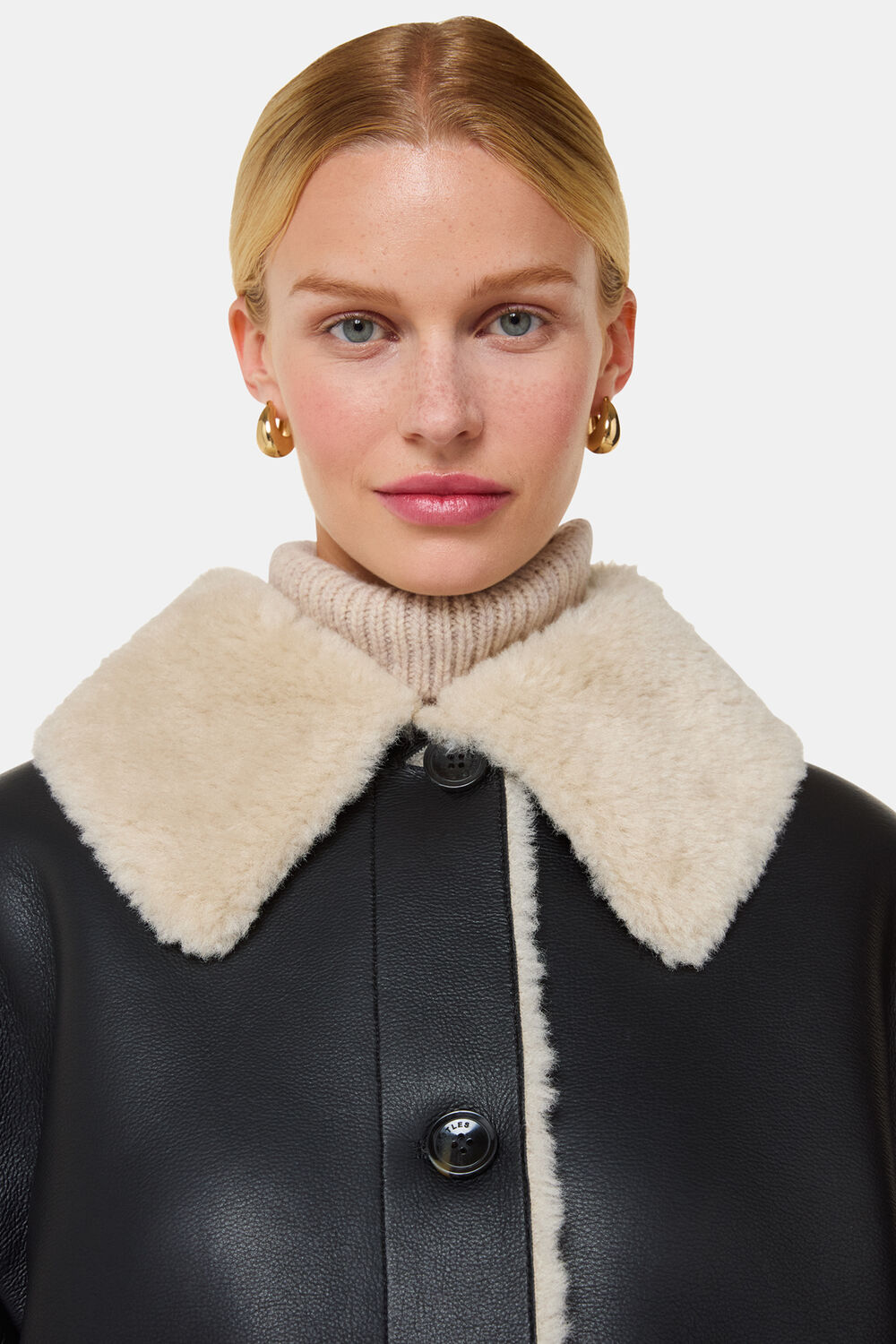 Black Luella Faux Fur Coat