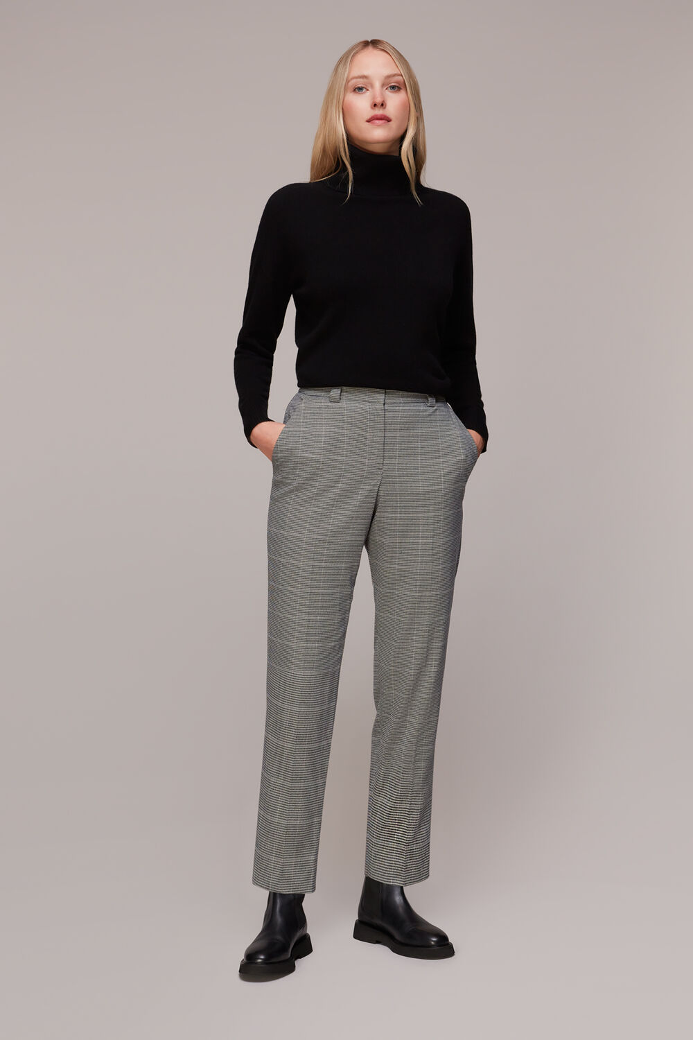 Lucie Check Cigarette Trouser