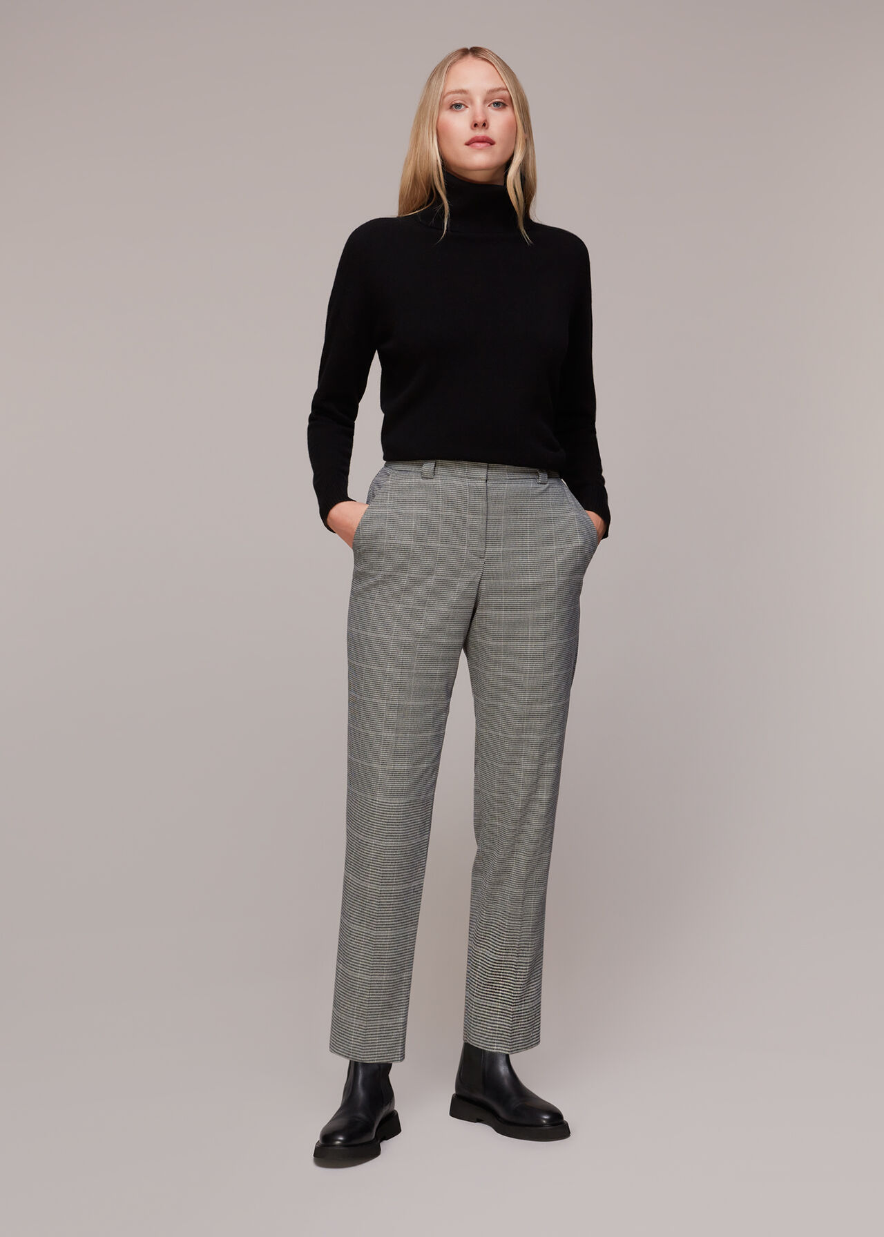 Lucie Check Cigarette Trouser