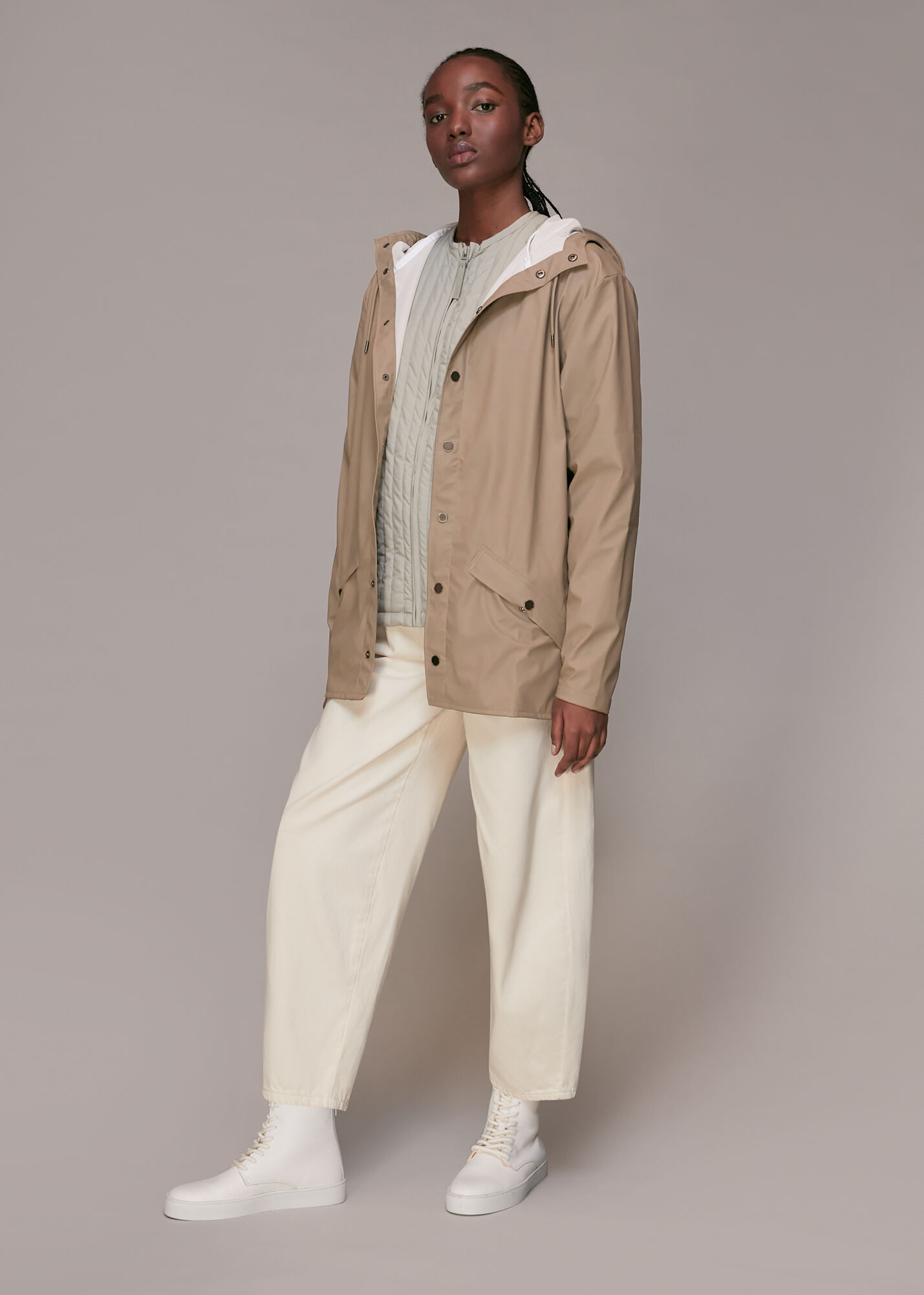 Taupe Rains Jacket WHISTLES