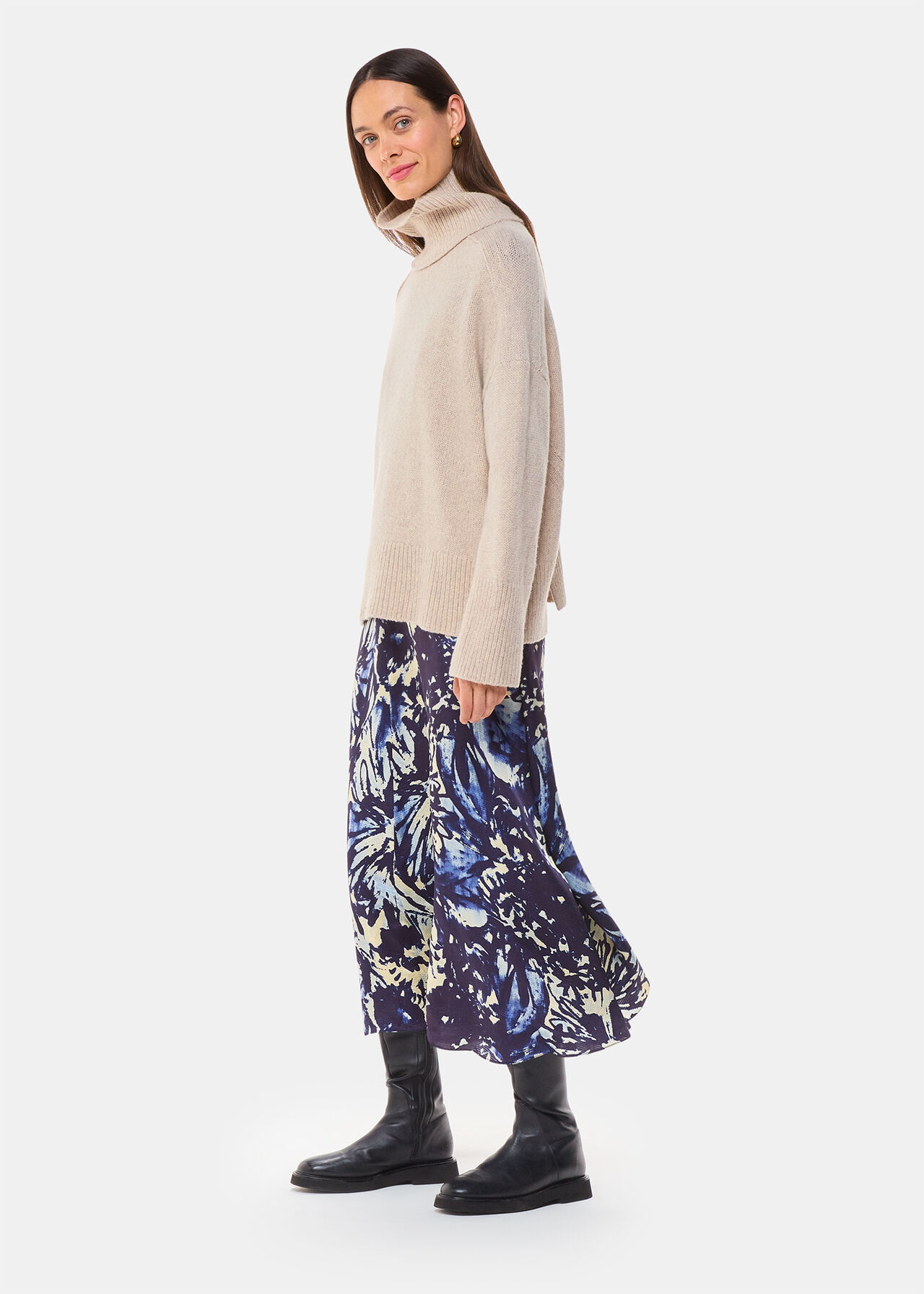 Dazzled Floral Satin Dress