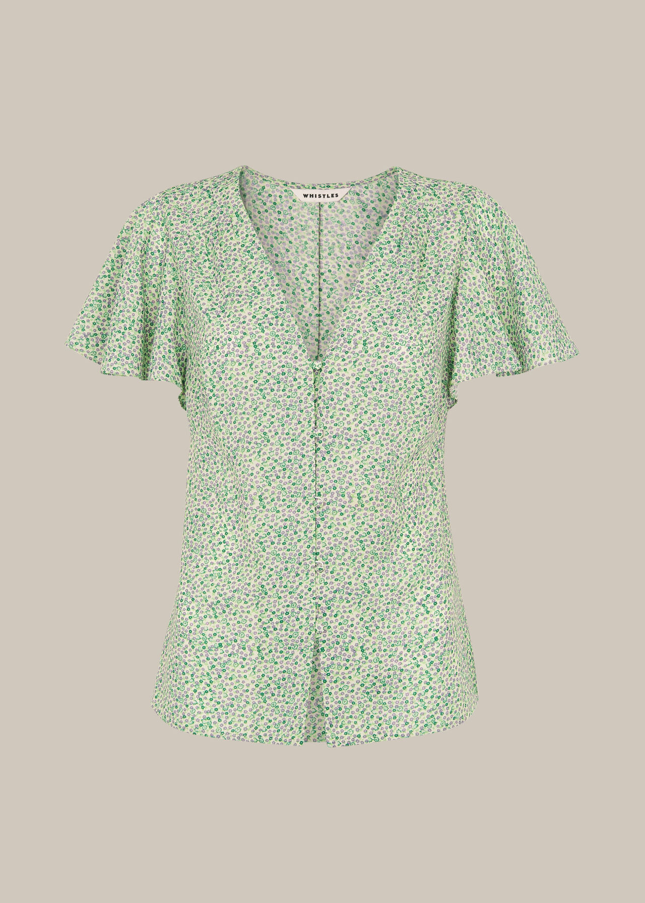 English Garden Print Top Green/Multi