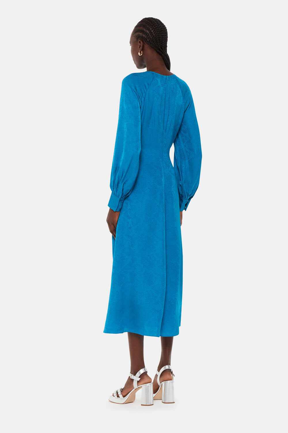 Serpent Jacquard Midi Dress