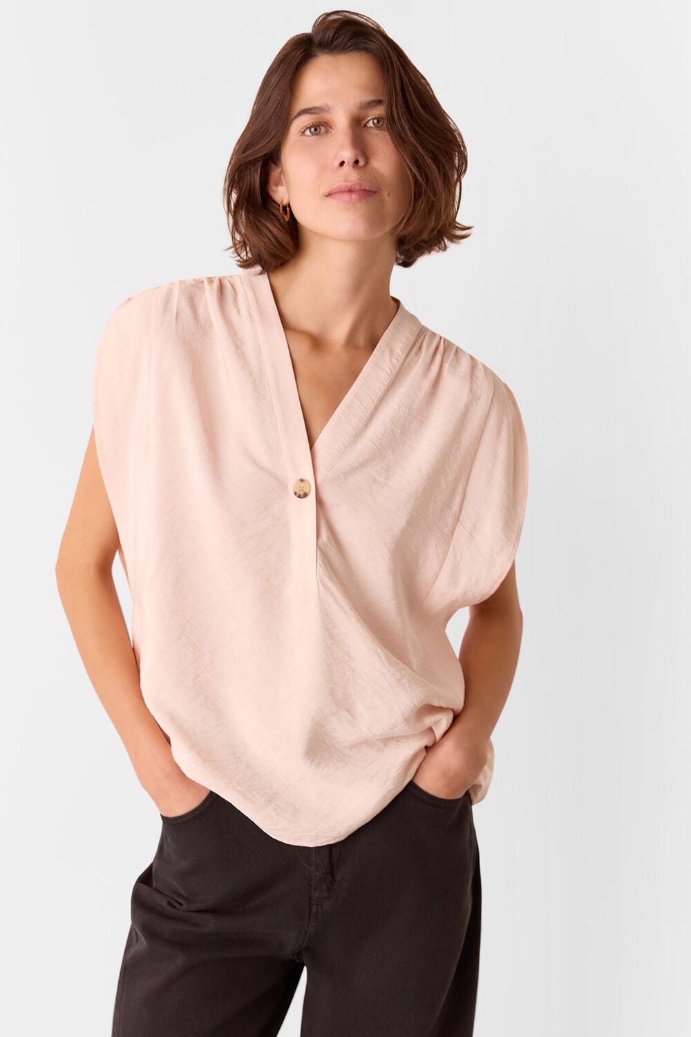 Pale Pink Gwen Sleeveless Blouse