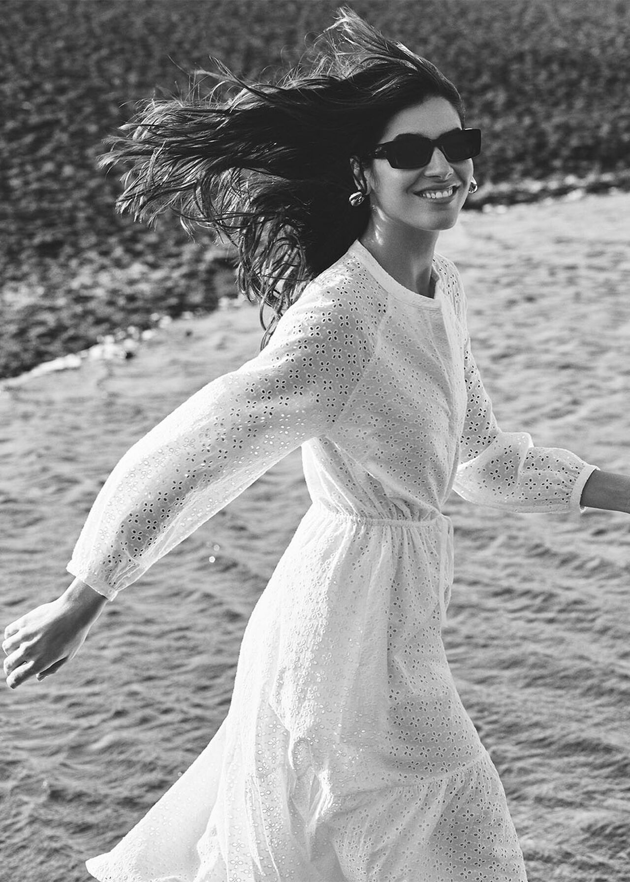 Broderie Midi Dress