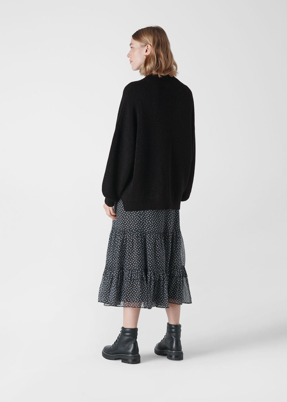 Chunky Sparkle Knit Black