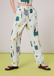 Aida Abstract Print Trousers