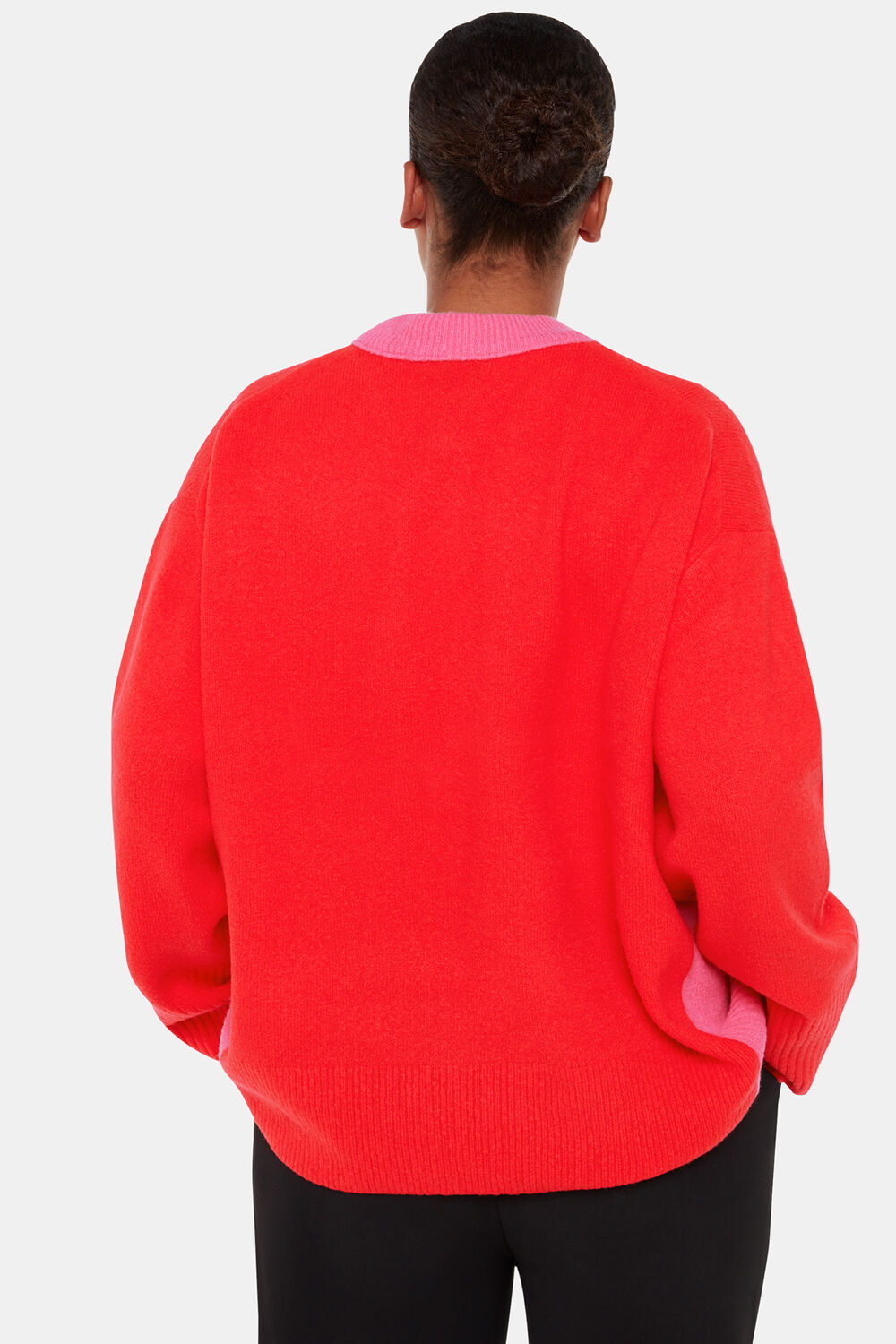 Colour block Crew Neck Knit