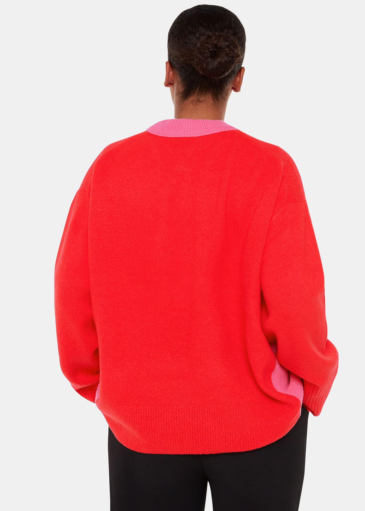Colour block Crew Neck Knit