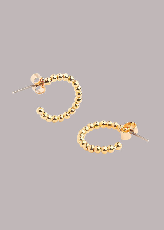 Gold Mini Seed Bead Hoop
