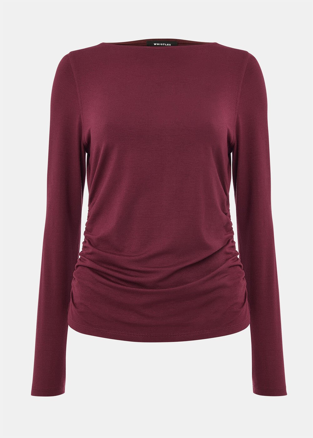 Ruched Side Long Sleeve Top
