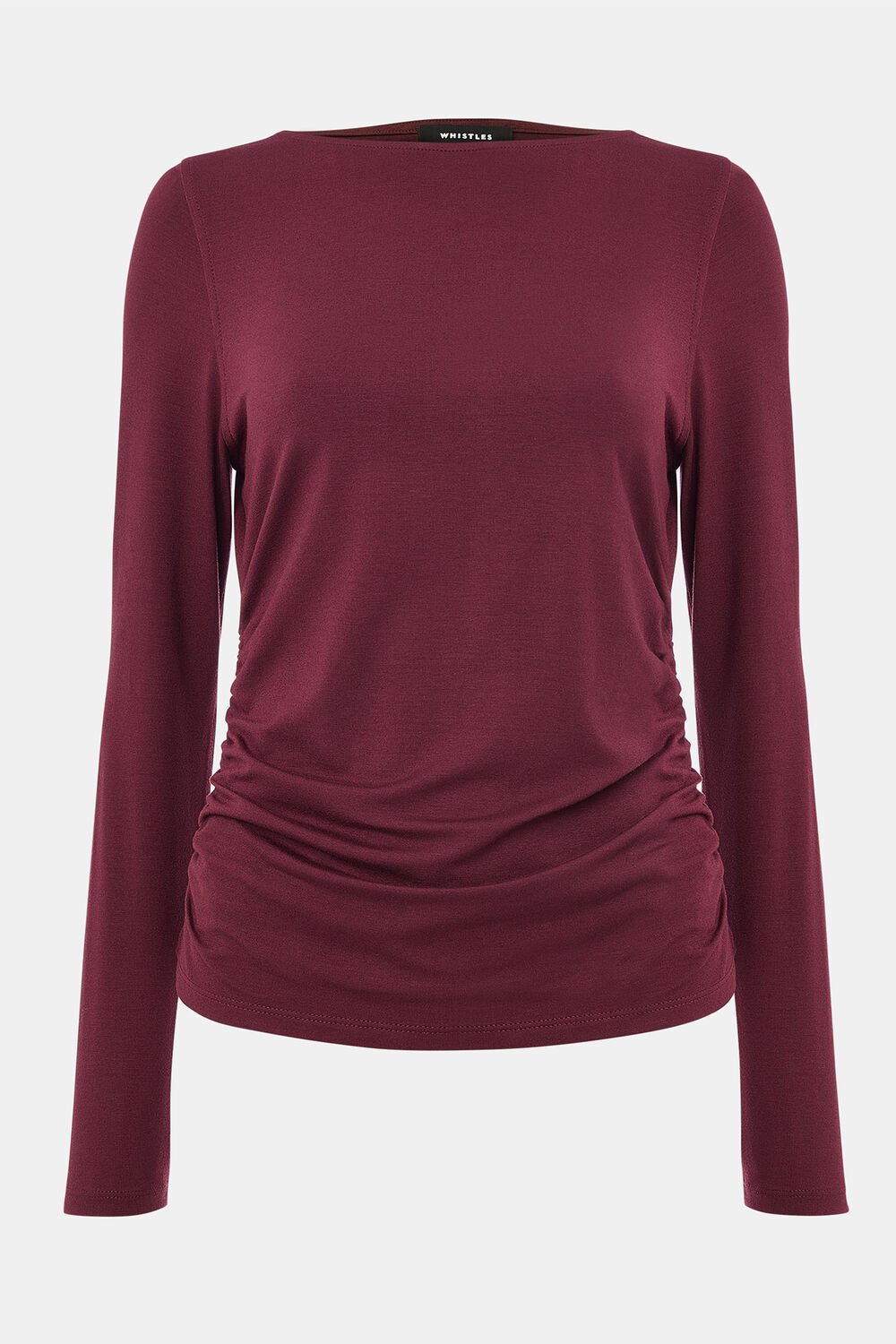 Ruched Side Long Sleeve Top