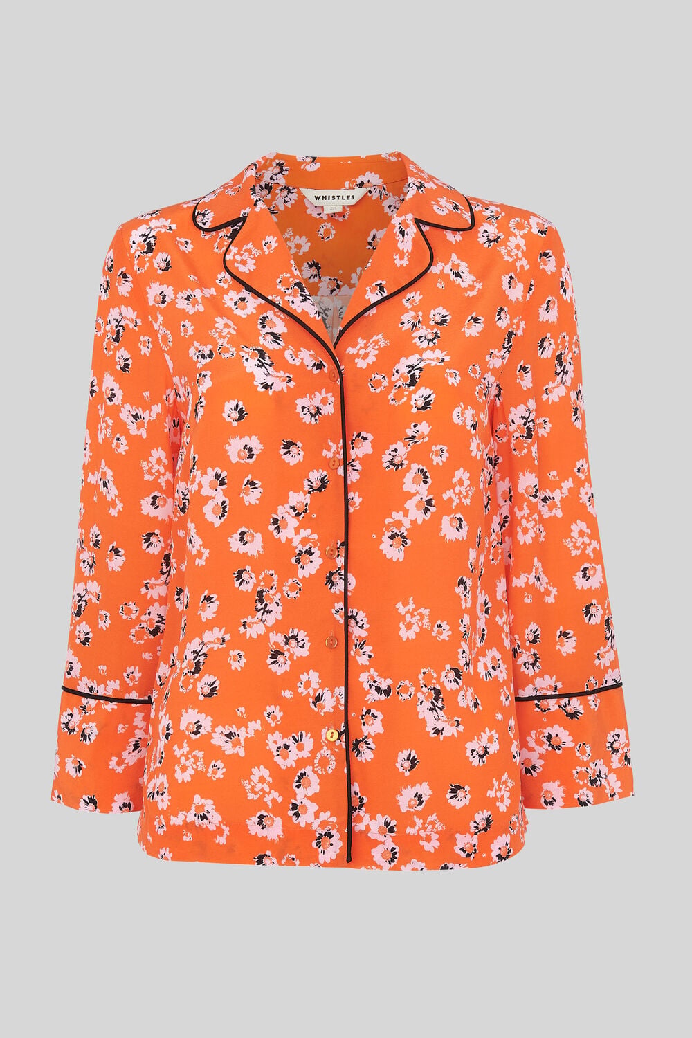 Digital Daisy Pyjama Shirt Flame/Multi
