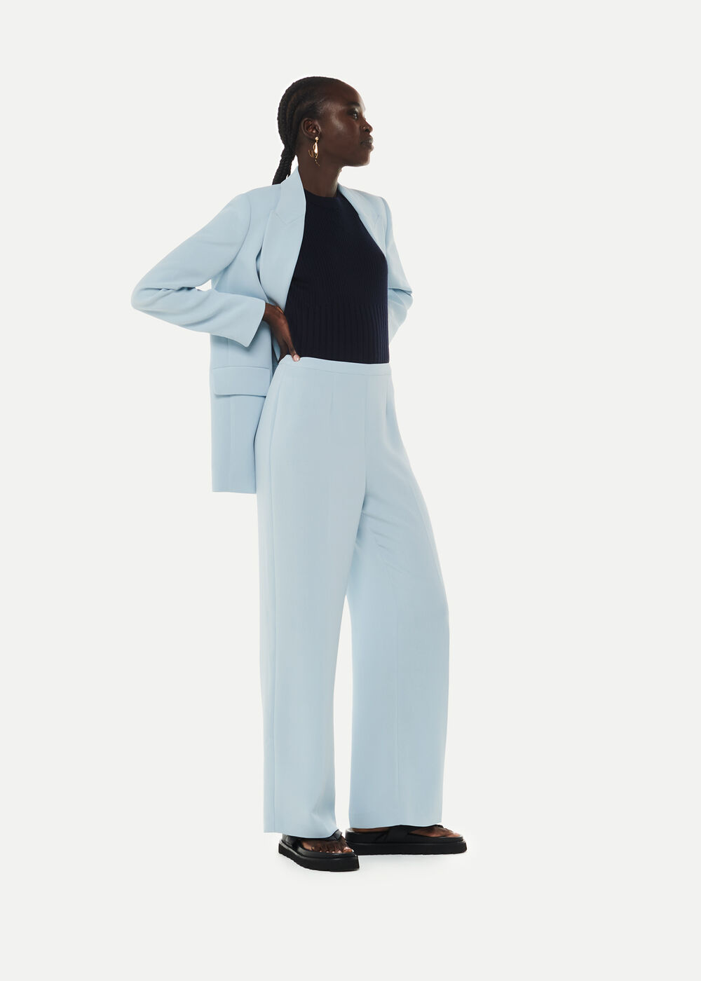 Crepe Relaxed Boyfriend Blazer