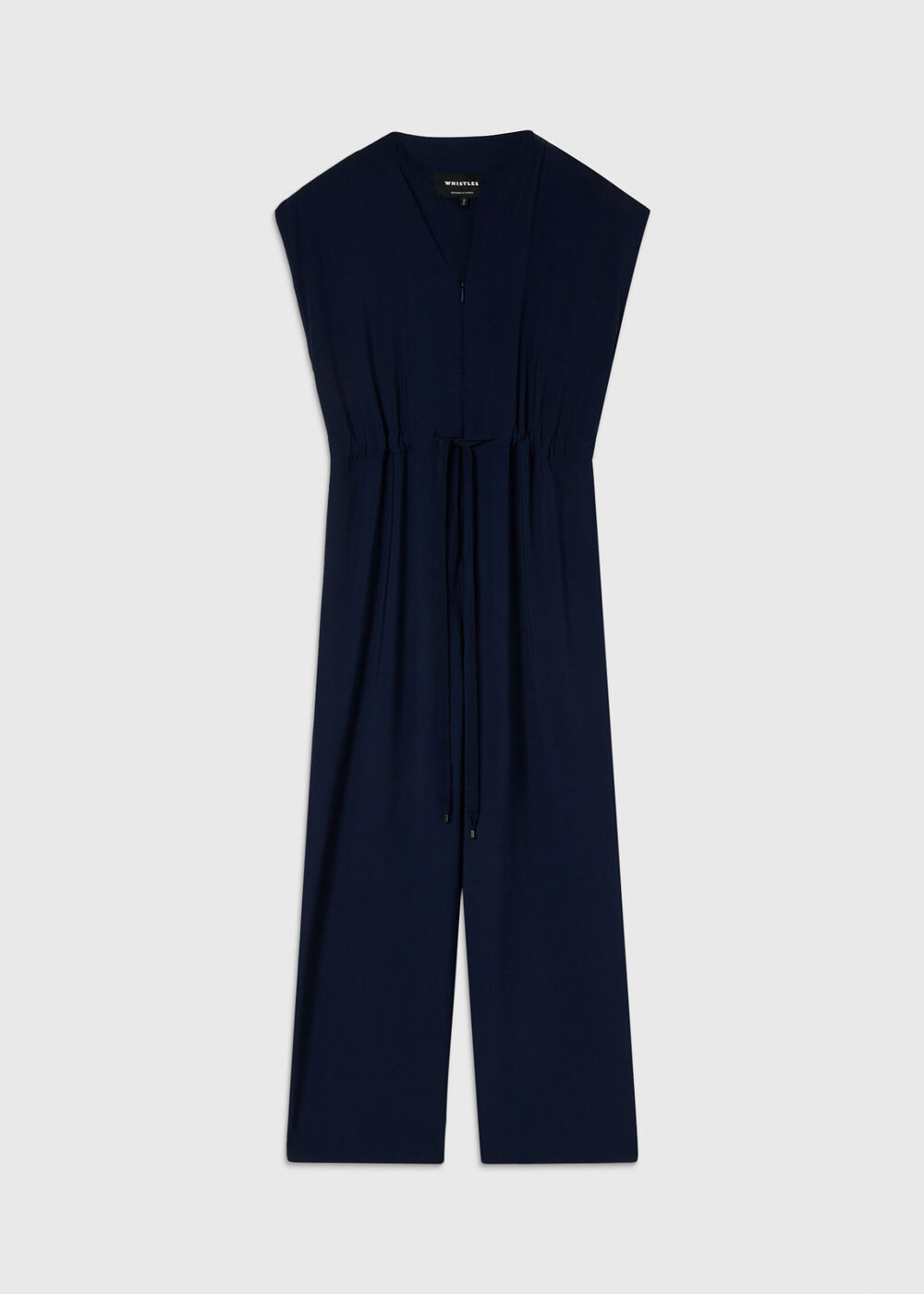 Petite Sleeveless Drawstring Jumpsuit