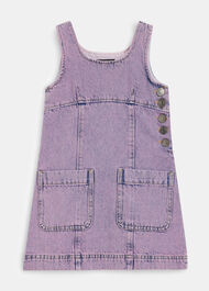 Acid Wash Pinafore Dress