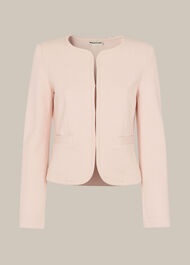Collarless Jersey Jacket