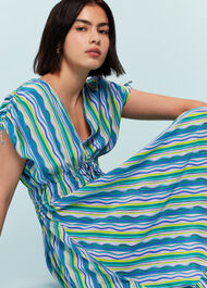 Wiggle Stripe Silk Dress