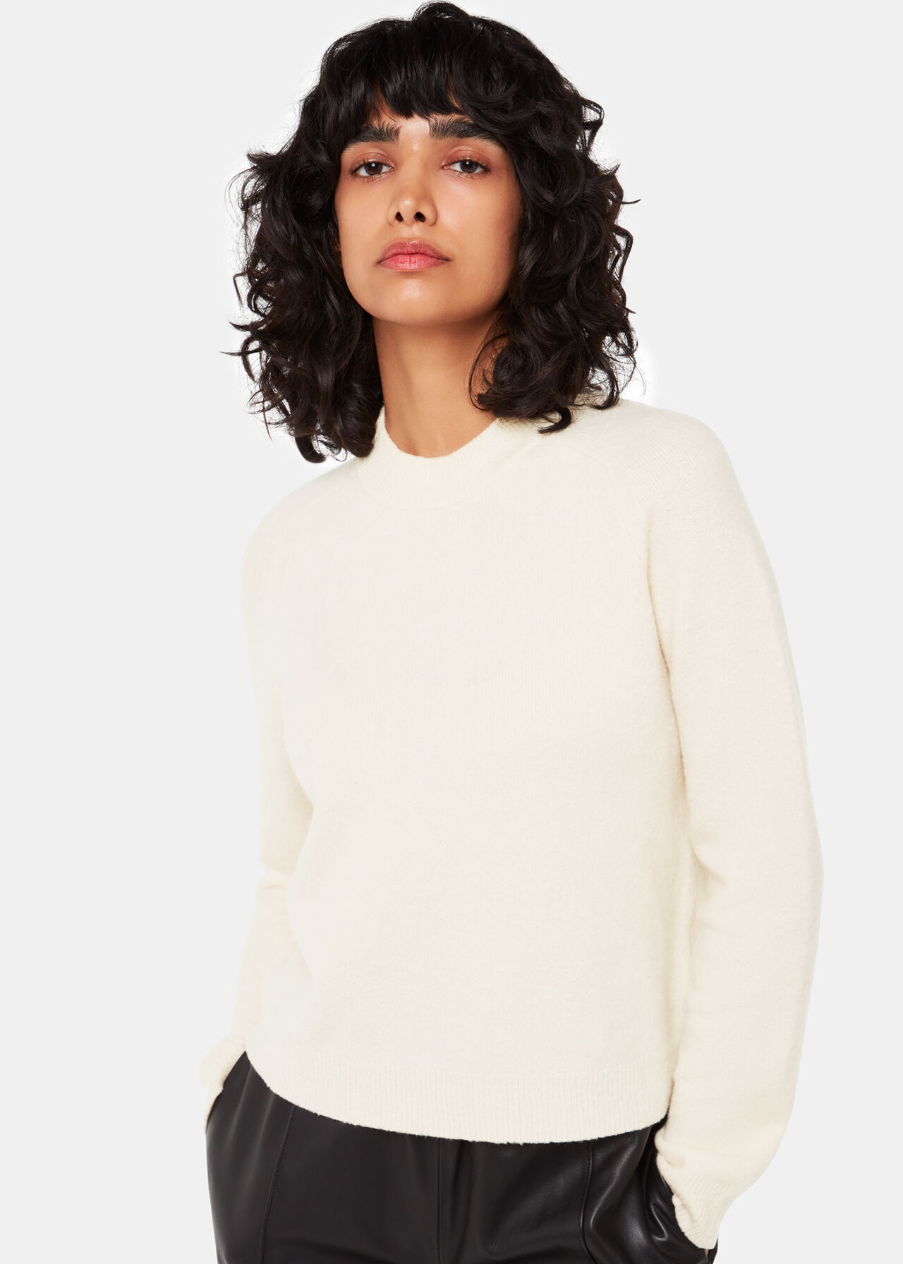 Wool Textured Crew Neck Knit