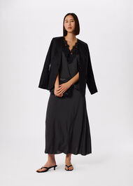 Collarless Linen Blazer