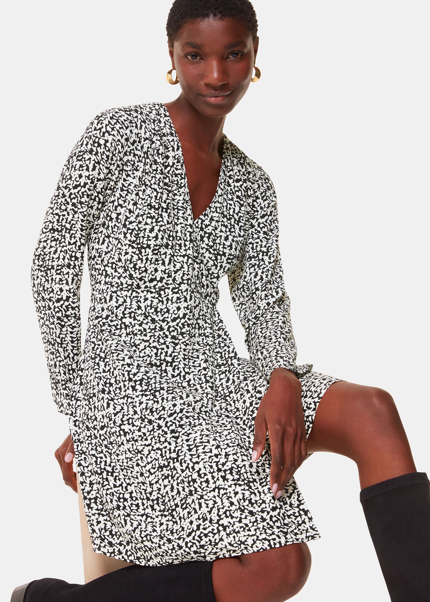 Kelsey print flippy dress 2025