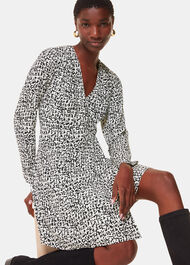 Scribble Print Flippy Dress