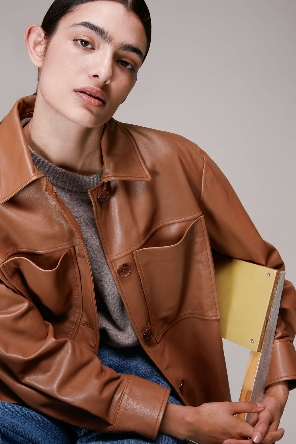 Cady Leather Pocket Overshirt