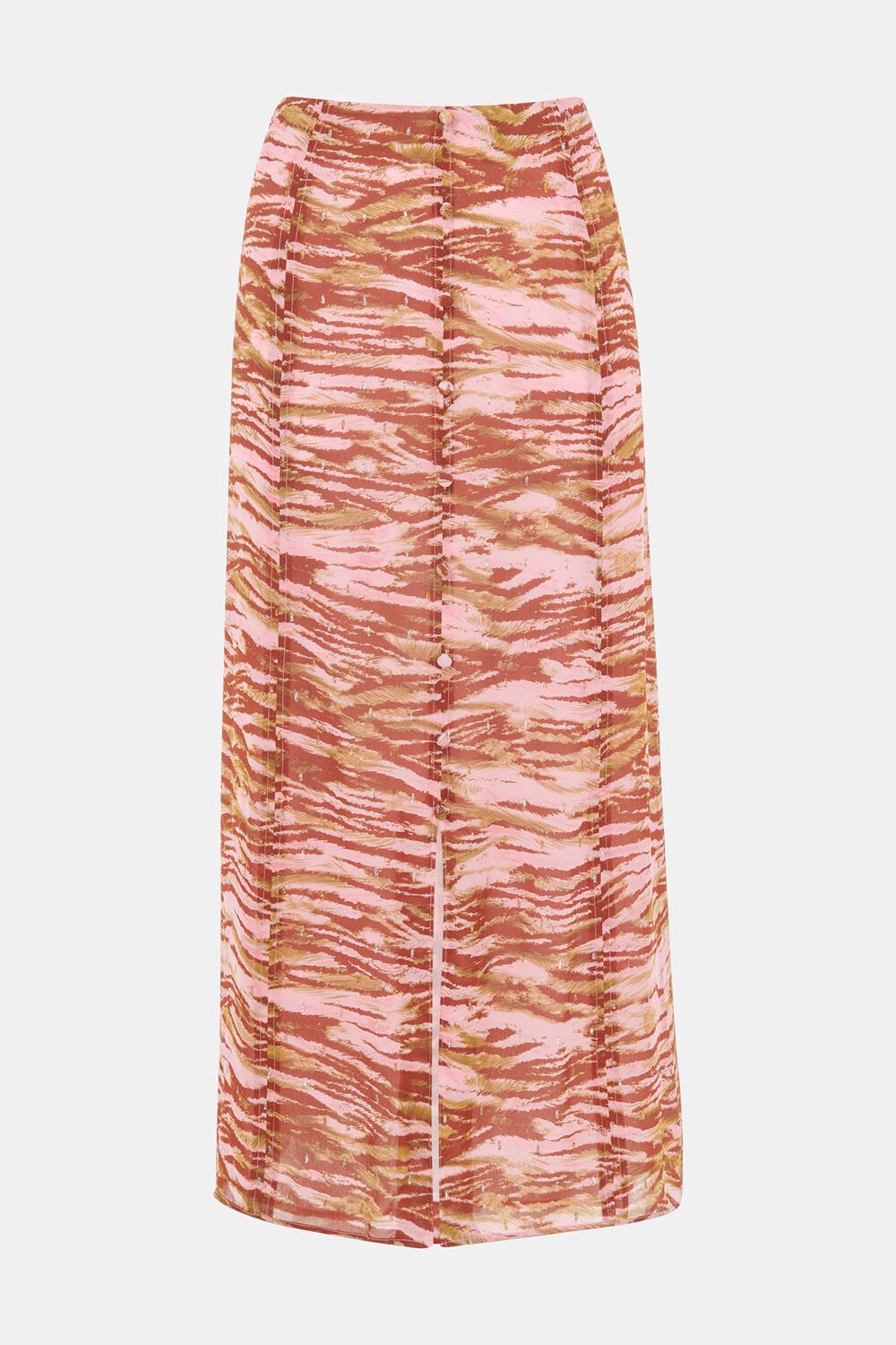 Clouded Tiger Button Skirt
