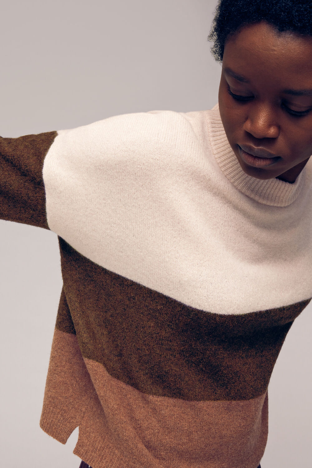 Stripe Knitted Wool Sweater