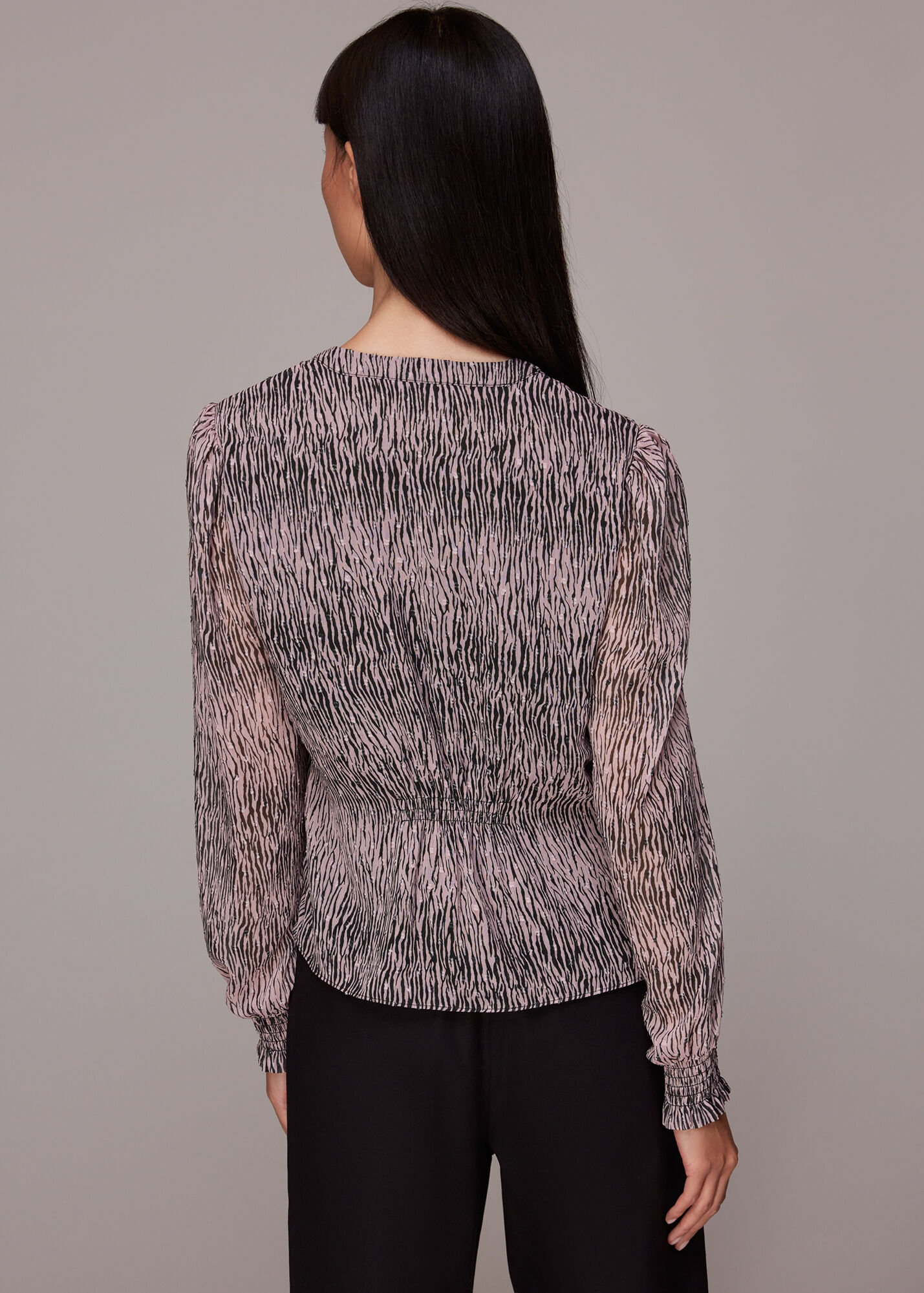 ウィッスルズ WHISTLES Ariel Tiger Dobby Blouse （Pink/Multi） ウィッスルズ WHISTLES Ariel Tiger Dobby Blouse （Pink/Multi