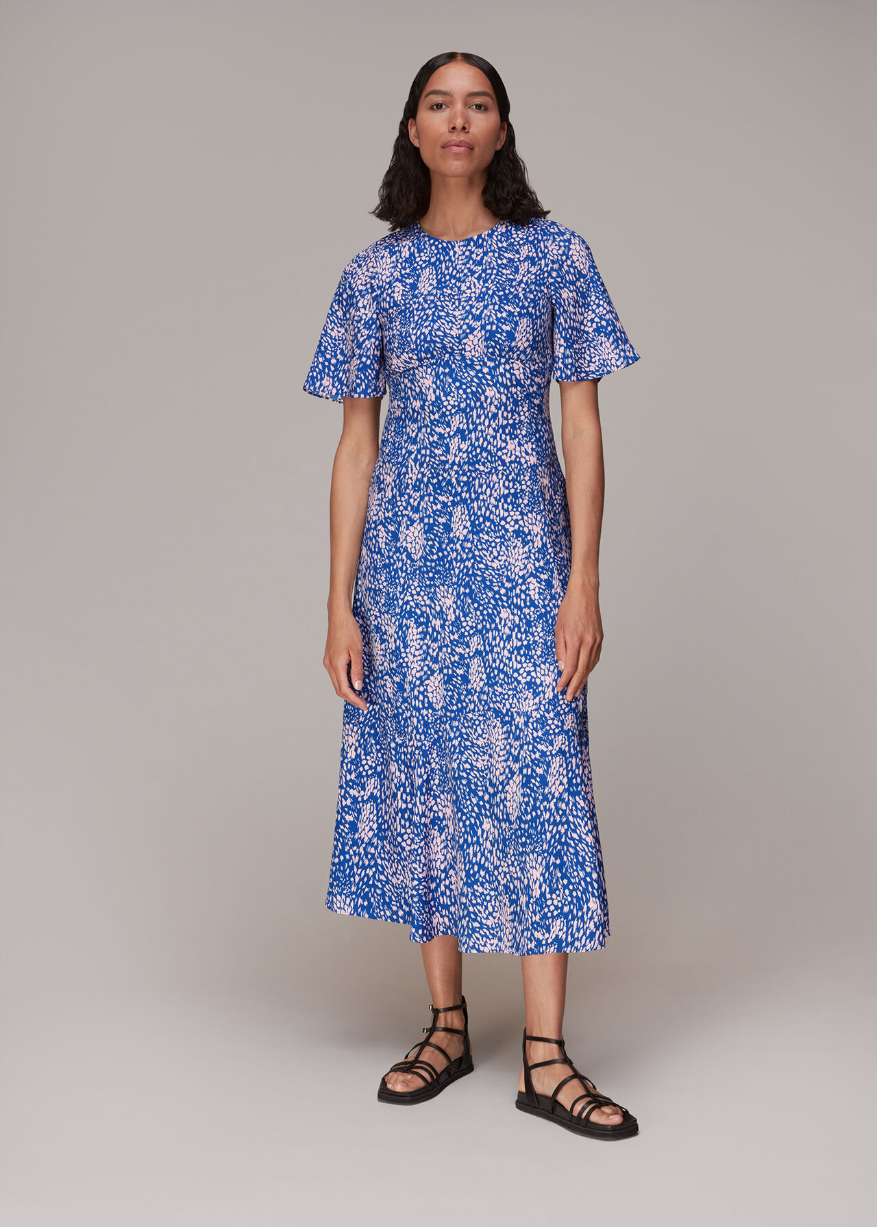 Lively Animal Print Midi Dress