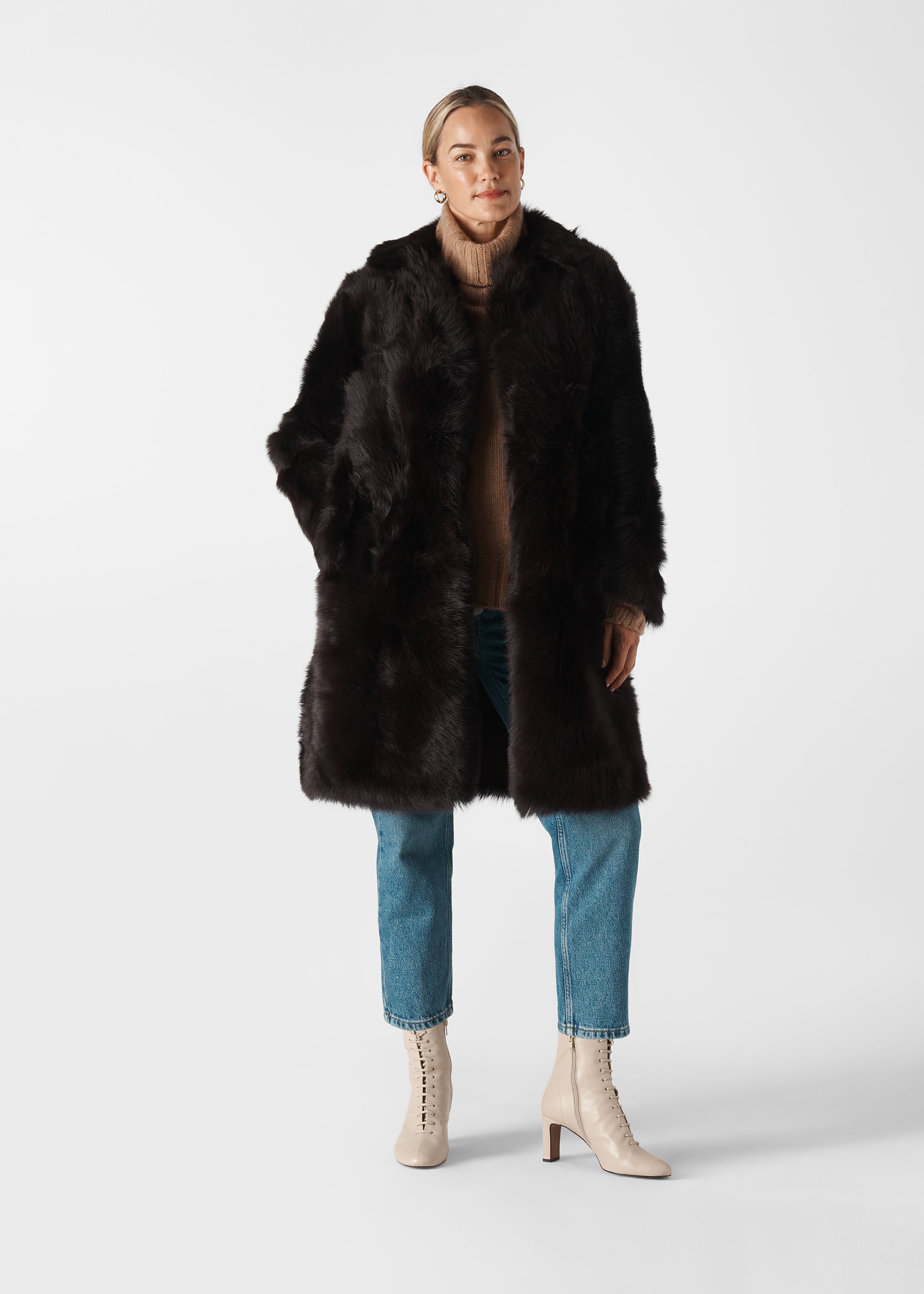 Whistles shearling sales coat