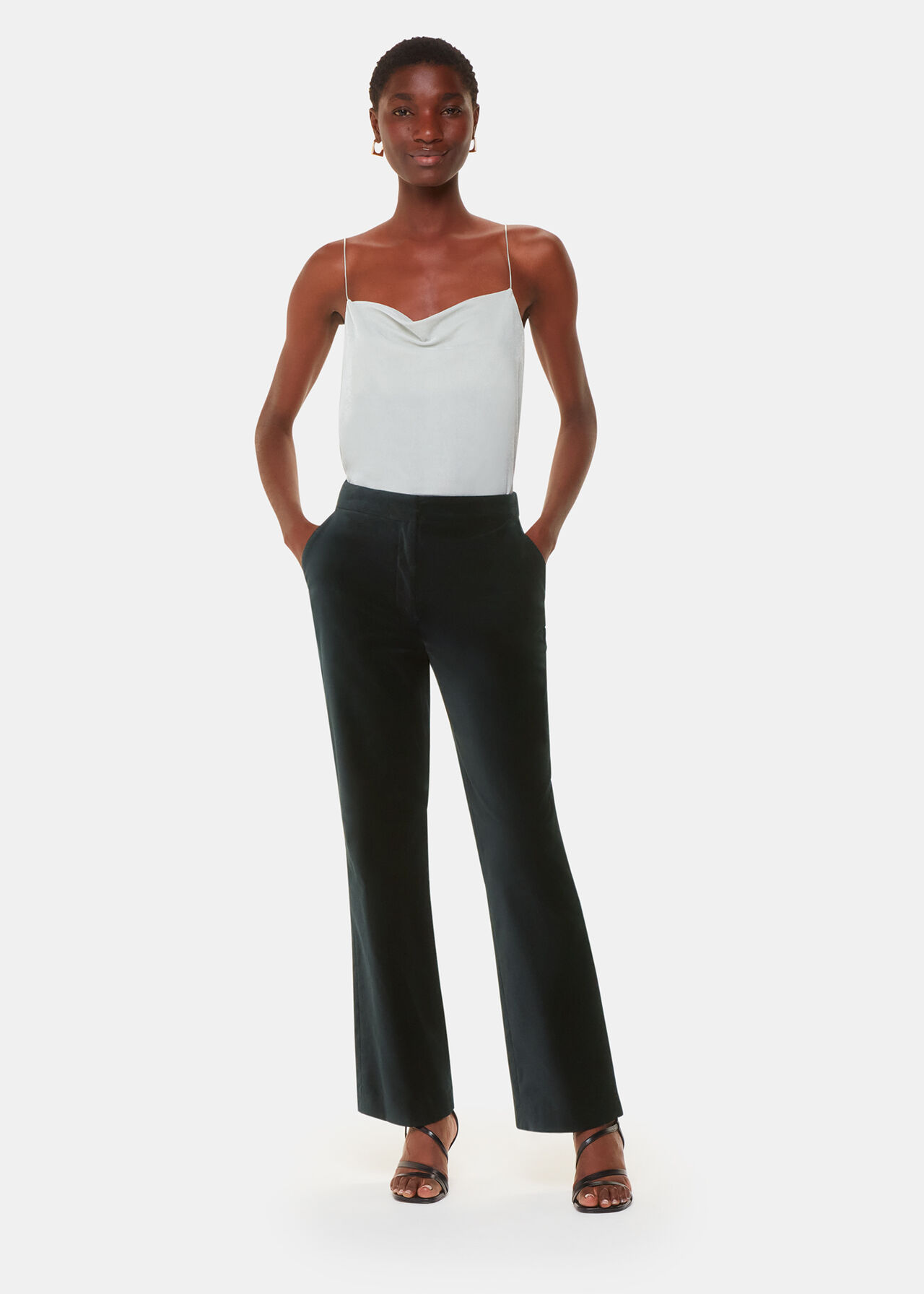 Helena Velvet Straight Trouser