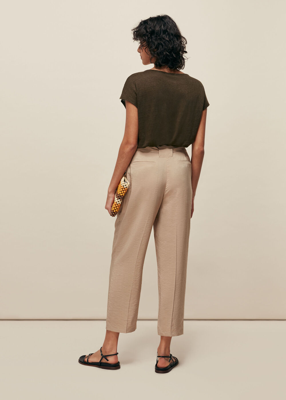 Tort Ring Linen Top Khaki