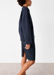 Rib Cuff Detail Jersey Sweat