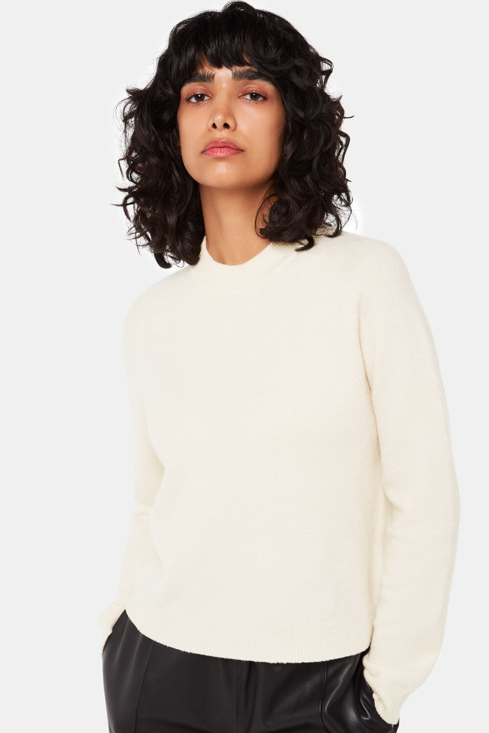 Wool Textured Crew Neck Knit