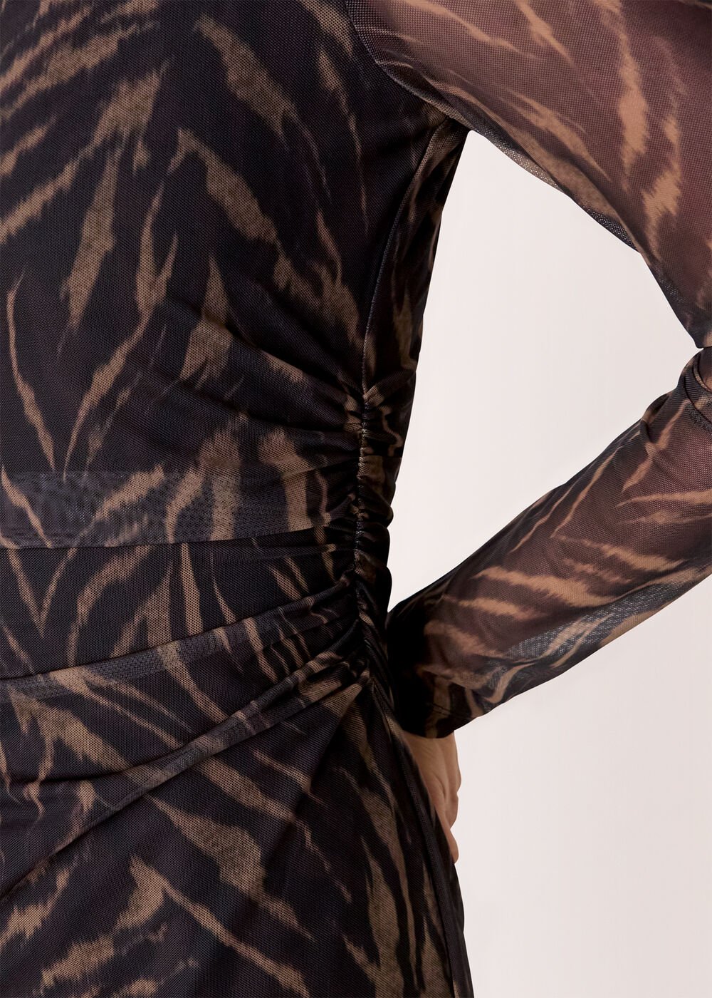 Abstract Zebra Mesh Dress
