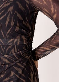 Abstract Zebra Mesh Dress