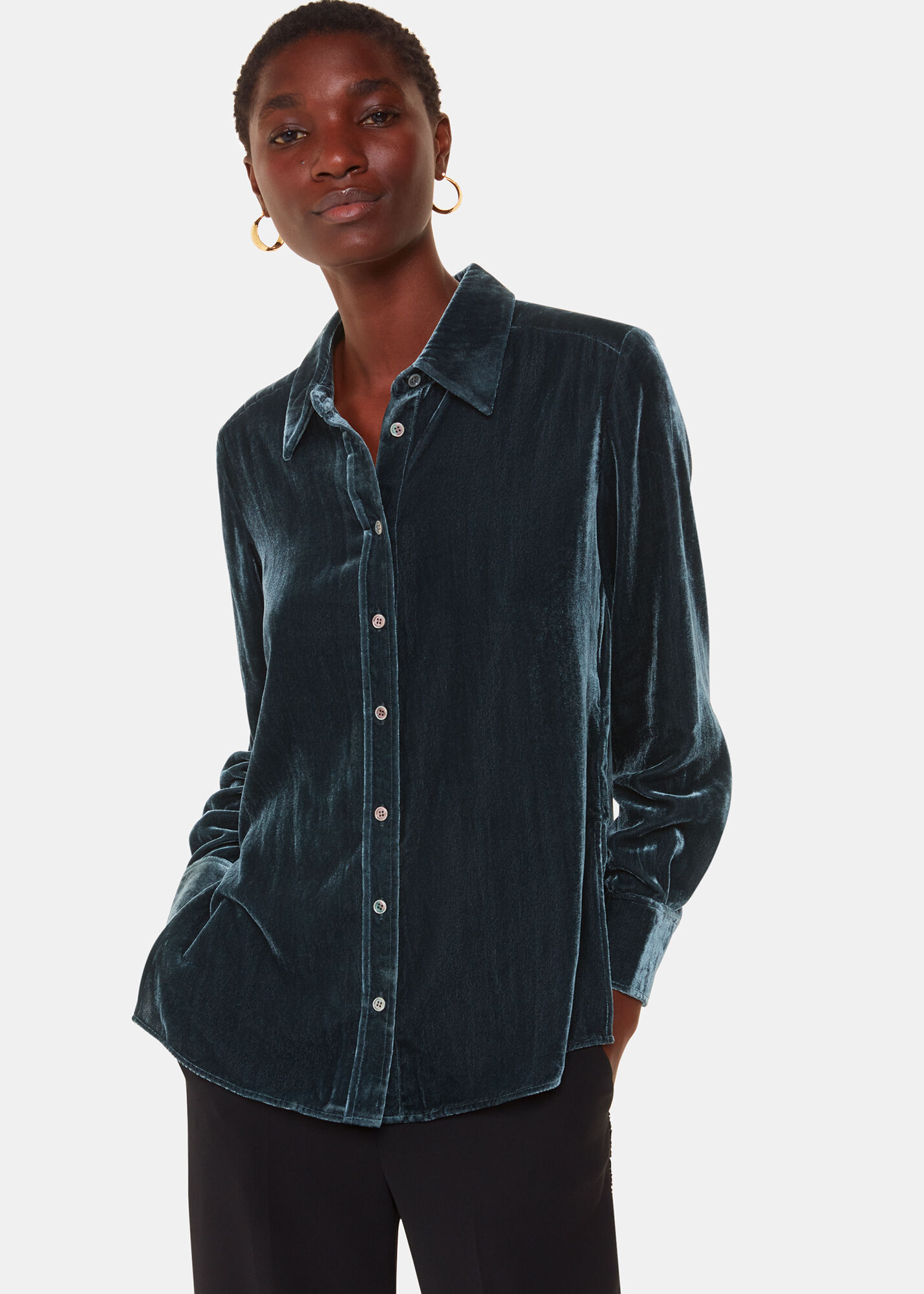 Wowcarbazole Womens Button Down Shirts Causal Collared Long
