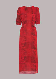 SNAKE ANIMAL DOBBY DRESS