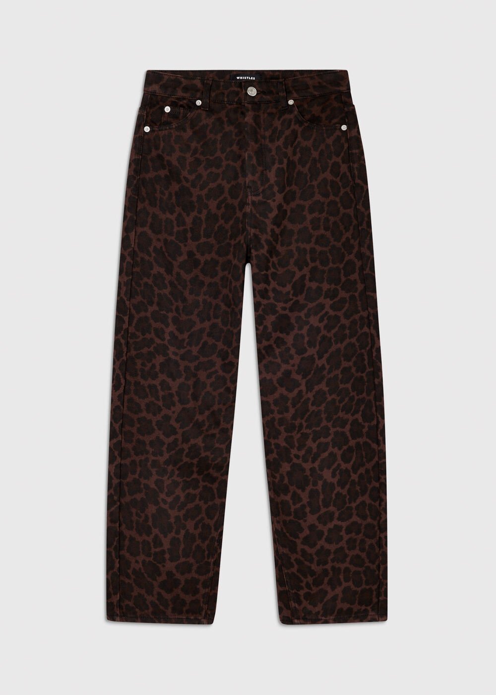 Leopard Print Barrel Jean
