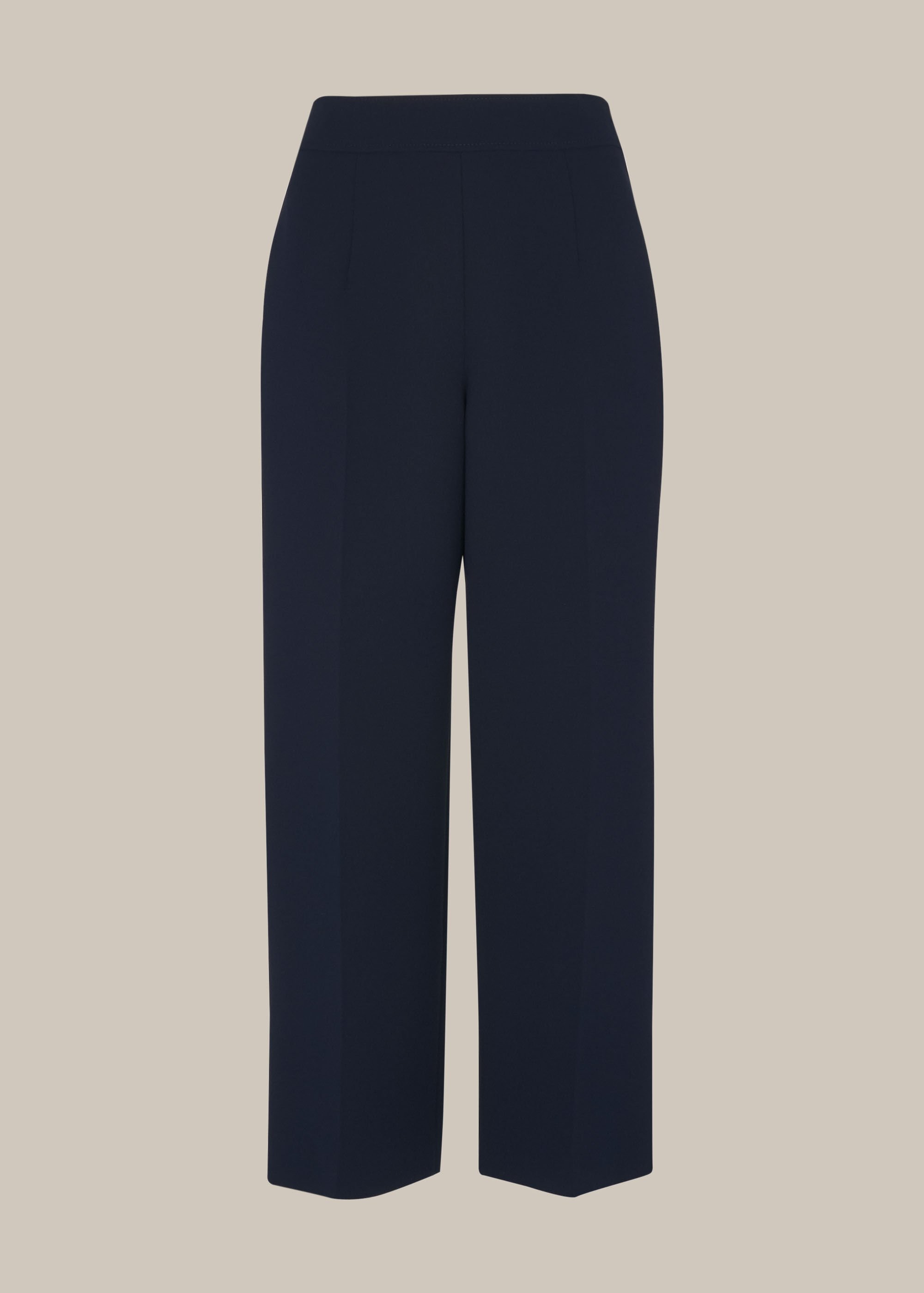 Navy wide sale leg cropped pants
