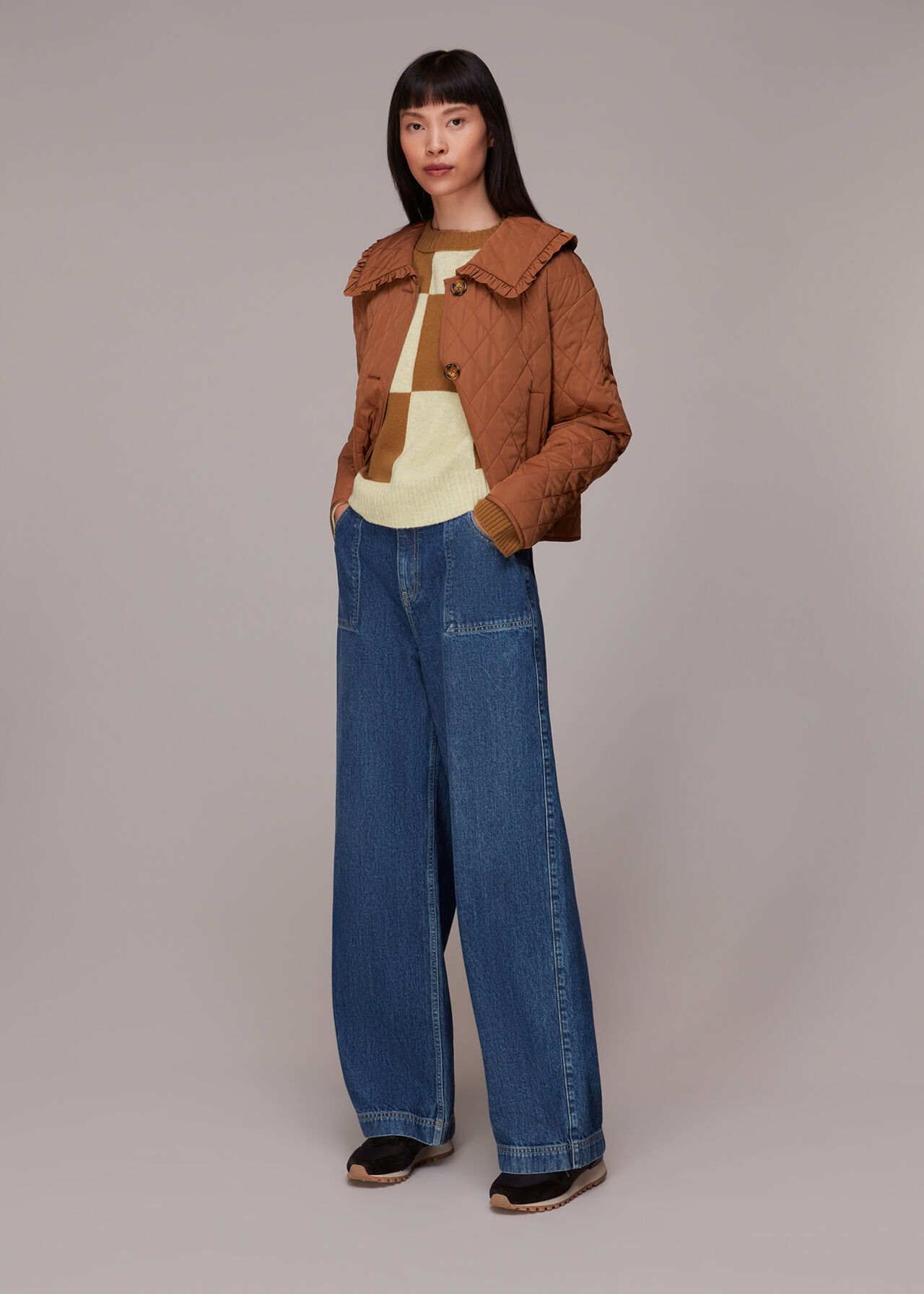 Check Wool Blend Jumper