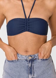 Mixed Rib Halter Bikini Top