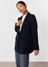 Petite Crepe Boyfriend Blazer