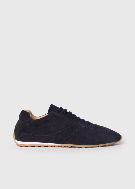 Navy Soft Suede Unlined Sneaker
