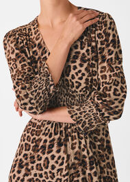 Jungle Cheetah Shirred Dress