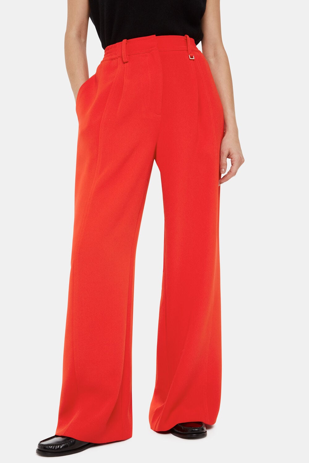 Petite Harper Crepe Wide Leg Trouser