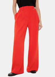 Petite Harper Crepe Wide Leg Trouser